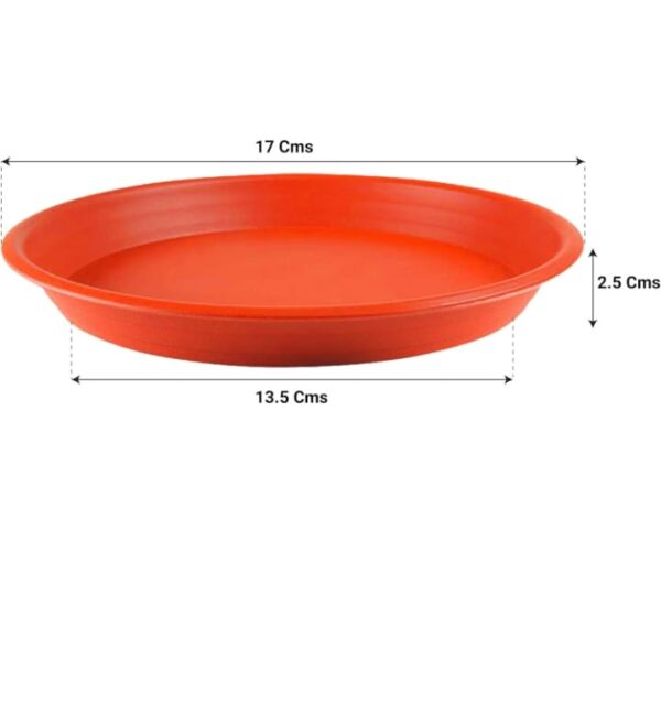 TrustBasket UV Treated Round Bottom Tray(Plate/Saucer) | Heavy Duty Highly Durable Plant saucer Gamla for Indoor Home Decor & Outdoor Balcony Garden - Image 3