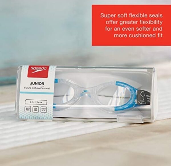 Speedo 811596C527 Futura Biofuse Goggles, 1SZ (Clear/White/Clear) - Image 2