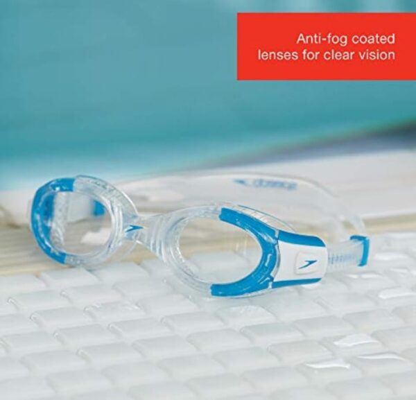 Speedo 811596C527 Futura Biofuse Goggles, 1SZ (Clear/White/Clear)