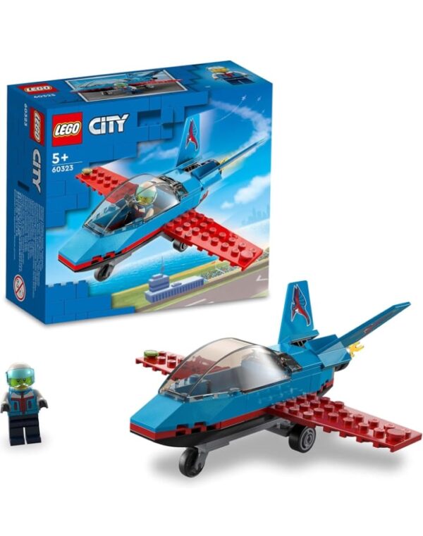 LEGO City Stunt Plane 60323 Building Kit (59 Pcs),Multicolor