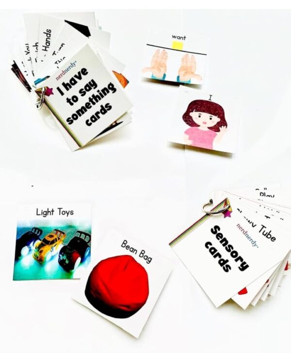 NerdNerdy PEC Kit - Picture Exchange Communication Kit Level 1/Speech Delays/Autism Toys/Visual Schedule Weekly Planner/Sensory Toys/Speech Therapy/Flash Cards/ABA Therapy/Occupational Therapy - Image 3