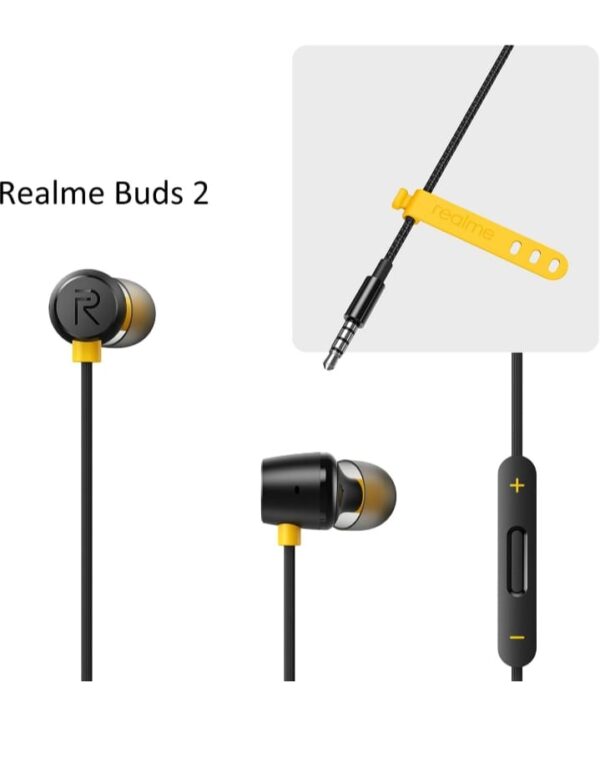 realme Buds 2 Wired in Ear Earphones with Mic (Black) (1848) - Image 2