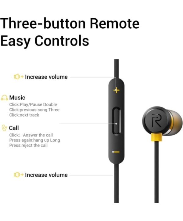 realme Buds 2 Wired in Ear Earphones with Mic (Black) (1848) - Image 9