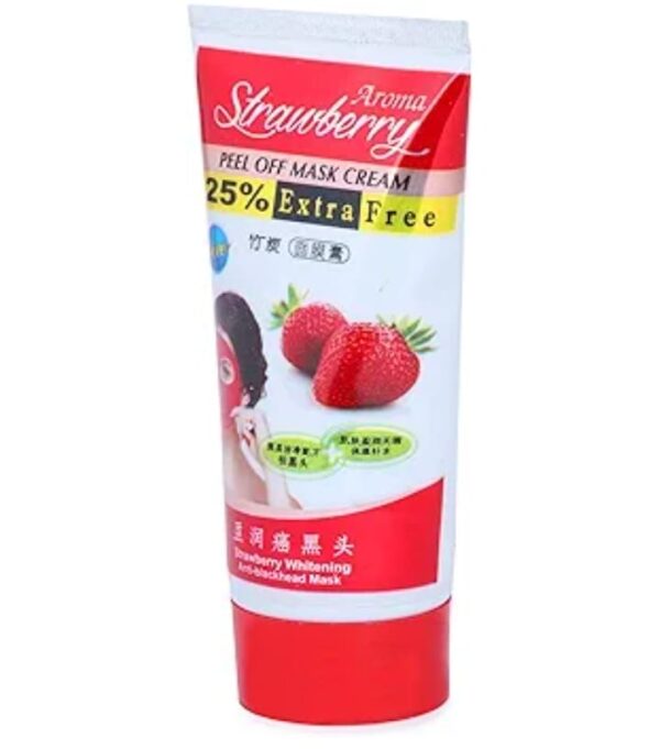 AROMA STRAWBERRY PEEL OFF MASK CREAM ANTI BLACKHEAD ( 130 G ) EXP-12/25 ( PACK OF 4 ) - Image 2