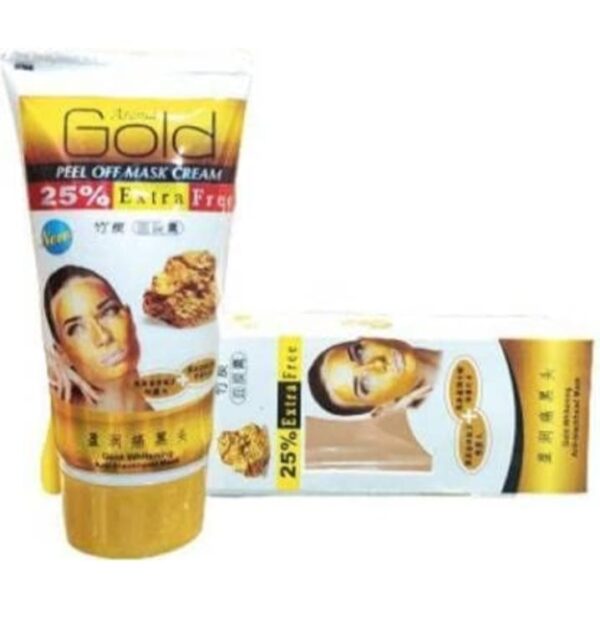 AROMA Gold whitening anti blackhead peel off Mask Cream Anti Blackhead (130 g)  peel off mask  PACK OF 4 ( EXP 12/25 ) - Image 2