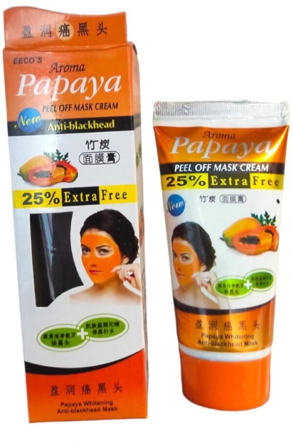 AROMA PAPAYA PEEL OF MASK 130G+25% EXTRA PACK OF 4 ( EXP-12/25) - Image 2