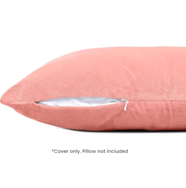 MY ARMOR Velvet Cushion Covers Set of 2-16 x 16 Inches / 40 x 40 Cm, Soft & Luxurious Cushion Cases for Bedroom, Sofa, Chair & Living Room - Peach (1643 - Image 3