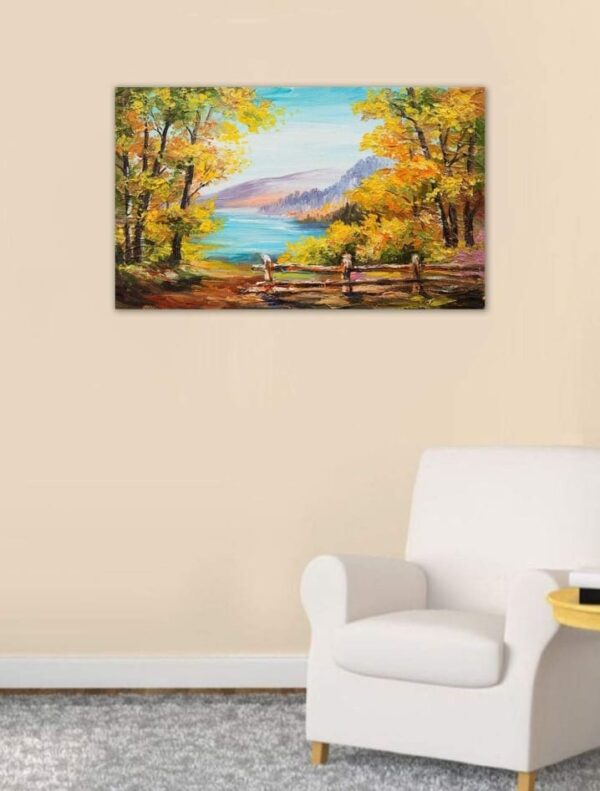 999Store Wooden Stretched Framed paintings for living room with frame he decor black and white abstract painting Wall Painting home décor Landscapes canvas art wall painting ( Canvas 24X36 Inches Strectched Canvas) FLPSZ23510062016010 (1649) - Image 3