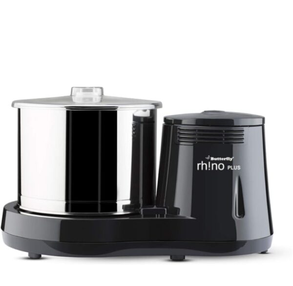 Butterfly Rhino Plus 2 Litres Table-Top Wet Grinder | 150 Watts | Shockproof ABS Body | Coconut Scrapper Attachment | Dough Kneader | Stainless Steel Drum | 2 Years Manufacturer's Warranty | Grey - Image 5