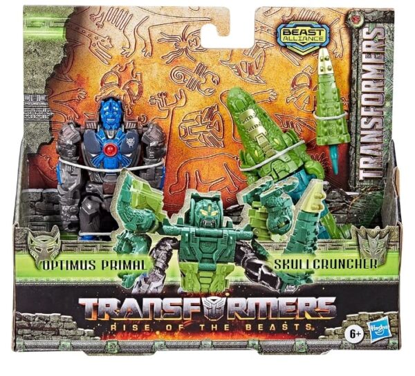 Transformers: Rise of The Beasts Movie, Beast Alliance, Beast Combiners 2-Pack Optimus Primal & Skullcruncher Toys, Ages 6 and Up, 5-inch - Image 4