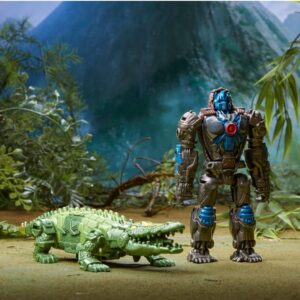 Transformers: Rise of The Beasts Movie, Beast Alliance, Beast Combiners 2-Pack Optimus Primal & Skullcruncher Toys, Ages 6 and Up, 5-inch