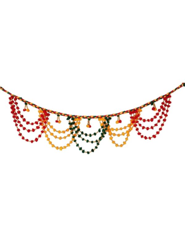 collectible india multicolour toran bandarwar bandarwar for main door temple door Diwali decoration items for home wall hanging religious (1640) - Image 4