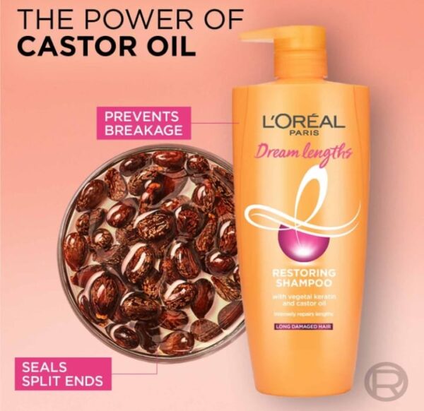 L'Oreal Paris Shampoo, Restoring shampoo & Shine, For Long and Lifeless Hair, Dream Lengths, 1l - Image 5