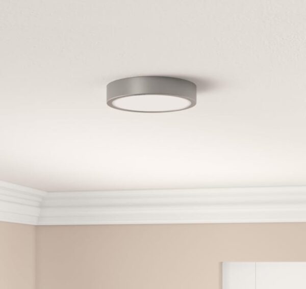 wipro 6W Surface Led Panel Round 2700K, Aluminium, Warmwhite - Image 4