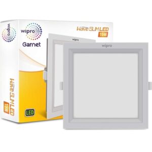 wipro Garnet 15W Square Led Wave Panel Light for Ceiling|Warm White Light (3000K)|Ultra-Slim Design|Recessed Down Light for False Ceiling|Pop Ceiling Light|Cutout - 150X150Mm|Pack of 1