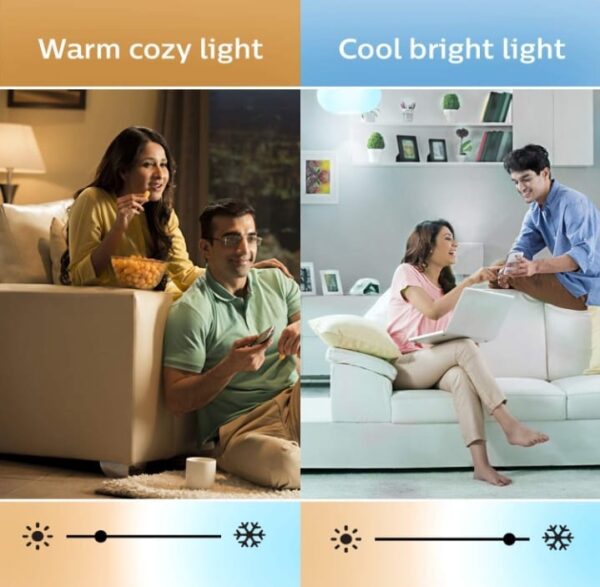Philips 10-Watt Smart Wi-Fi Led Ceiling Lamp Downlighter Wiz Connected (Shades of White + Dimmable + Pre-Set Modes) (Compatible with Amazon Alexa and Google Assistant) (Pack of 1) Flanged Bulb Base (1908) - Image 3