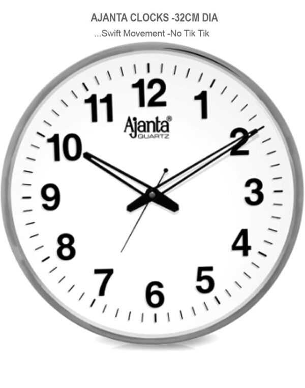 Ajanta Quartz Ajanta Abstract Quartz Analog Wall Clock(32 Cm X 32 Cm X 3.5 Cm,White) (1700,1800,1753,1652,1651) (17) (844) - Image 4