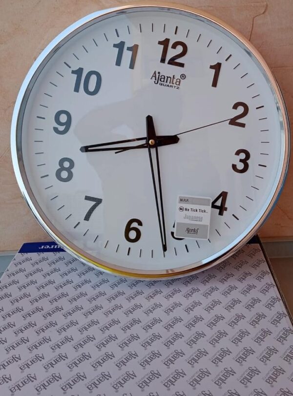 Ajanta Quartz Ajanta Abstract Quartz Analog Wall Clock(32 Cm X 32 Cm X 3.5 Cm,White) (1700,1800,1753,1652,1651) (17) (844) - Image 3