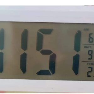 Ajanta Quartz Plastic Digital Alarm and Table clock, (13 x 8 x 4 cm, White ODC 210)(1810)