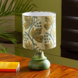 ExclusiveLane Exotic Underwater Life' Bedside Lamp Side Table Lamp for Living Room & Bedroom in Mango Wood (14 Inch, Without Bulb) Pack of 1, Led (1905)