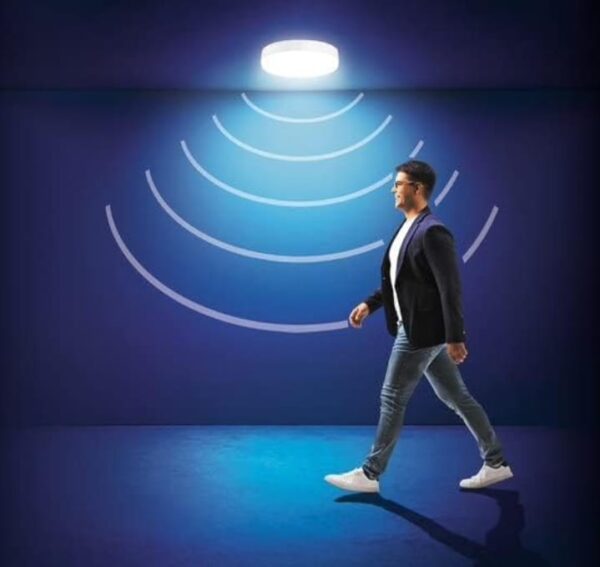 PHILIPS Full Glow Motion Sensor 15-watt Round LED Surface Downlighter | Full Glow Sensor Surface Downlight for Ceiling | LED Sensor Ceiling Light for Home & Hall | Natural White,Pack of 1 N.634(V) - Image 4