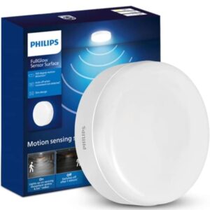 PHILIPS Full Glow Motion Sensor 15-watt Round LED Surface Downlighter | Full Glow Sensor Surface Downlight for Ceiling | LED Sensor Ceiling Light for Home & Hall | Natural White,Pack of 1 N.634(V)