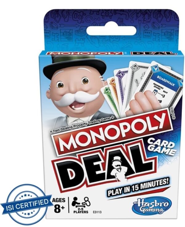 Monopoly deal card game quick - playing card game for 2-5 player's for Ages i and up( multicolour) 405