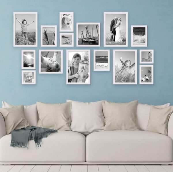 ArtzFolio Wall Photo Frame D256 | Wall Photo Picture Frames Home & Wall Decoration | White | Set of 15 Units | 6x6-3 Unit | 6x8-6 Unit | 6x10-2 Unit | 8x10-4 Unit (2293) - Image 4