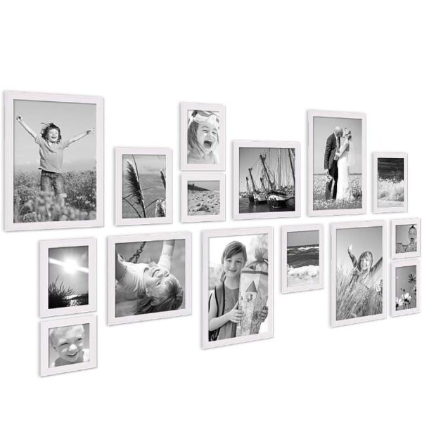 ArtzFolio Wall Photo Frame D256 | Wall Photo Picture Frames Home & Wall Decoration | White | Set of 15 Units | 6x6-3 Unit | 6x8-6 Unit | 6x10-2 Unit | 8x10-4 Unit (2293) - Image 3