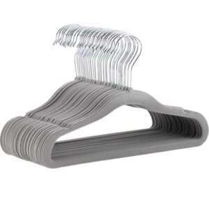 amazon basics Kids Velvet Hangers - 30-Pack, Grey (2274 -2275 - 2276