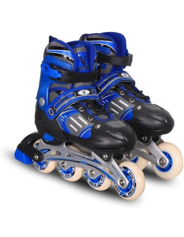 Viva Adjustable Inline Skates with Different Wheel Size Roller Inline Skates for All Boys and Girls , 68MM - Wheel Size s 30,33)