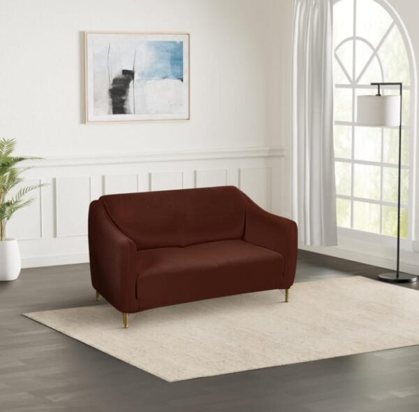 Amazon Brand - Solimo 100% Jacquard Checkered Design Sofa Cover | Stretchable & Washable Slipcover | Two Seater Sofa Cover (Brown) (2255 - 2256