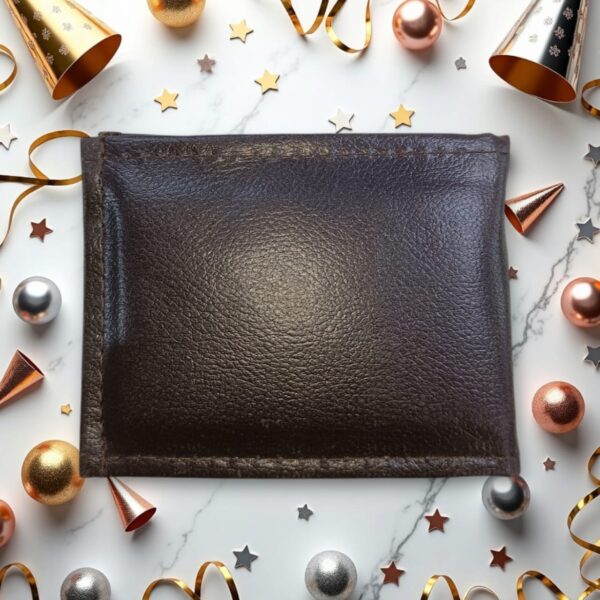leather  atm card holder  brown wallet - Image 3
