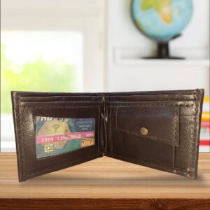 leather  atm card holder  brown wallet