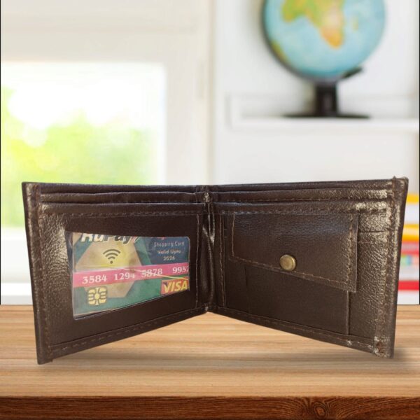 leather  atm card holder  brown wallet