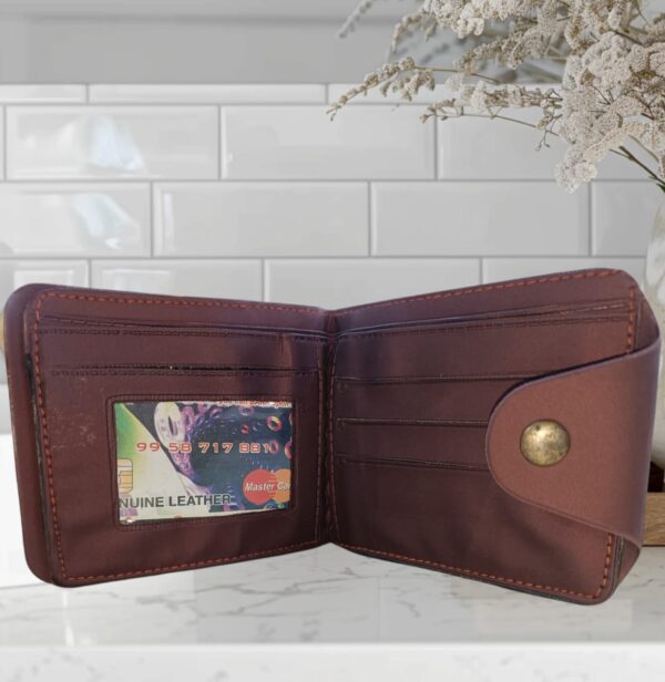genuine 501 leather brown wallet - Image 3