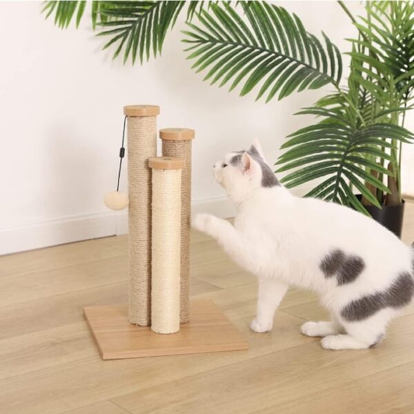Amazon Basics Premium Cat Scratching Post - Large, Brown HANGING WALI BALL NHI HAI  (2588,2589) - Image 5