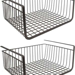 EITHEO Under Shelf Storage Basket Combo(12+12 Inch) - Maximize Kitchen Space with Powder Coated Under Cabinet Storage Organizer | 12+12 Inch Size(Pack of 2) (2093)
