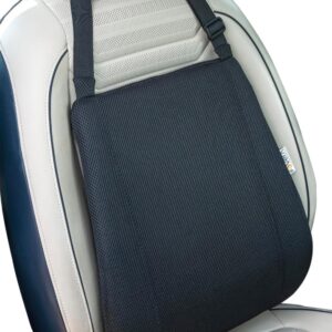 FOVERA Lumbar Support for Car, Back Rest Support Memory Foam Cushion for Comfortable Long Drive and Daily Commute, Suitable for All Cars Seats (Black) (2139) (3209)