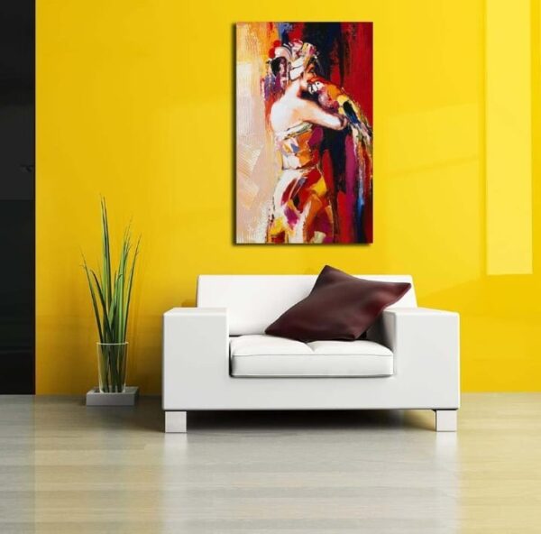 Pitaara Box Woman Portrait with Parrot | Canvas Painting for Bedroom & Living Room | Engineered Wood Frame | 16 x 25.8 inch (41 x 66 cms) (2166)