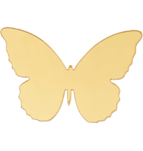Amazon Brand - Solimo Glass Self Adhesive Butterfly Shaped Acrylic Mirror for Wall Décor (Set of 60) | Gold (5.5 X 3.5 Cm Each) (2238) - Image 4