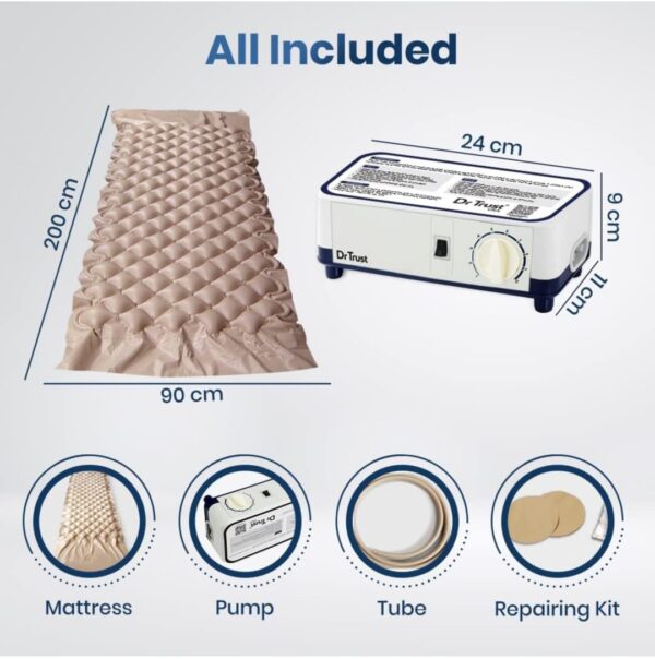 Dr Trust Air Mattress Anti Decubitus Air Pump and Bubble Mattress (Brown) (3308,3309,3310) - Image 3