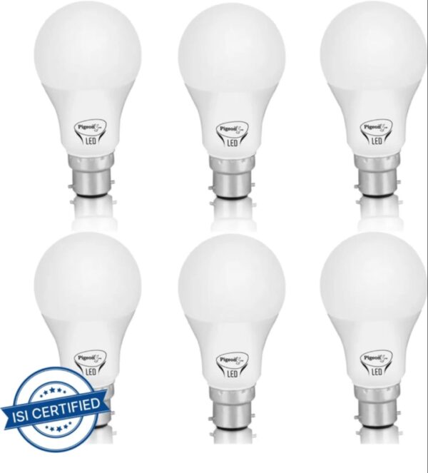 PIGEON 10WATT ROUND B22 LED BULB ( WHITE ) PACK OF 6