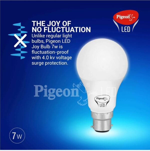 PIGEON JOY LED BULB 7 WATT B22 (WHITE) PACK OF 2 - Image 3
