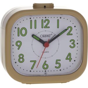 Orpat Beep Abstract Analog Alarm Clock (Gold,Tbb-127)  (3228)