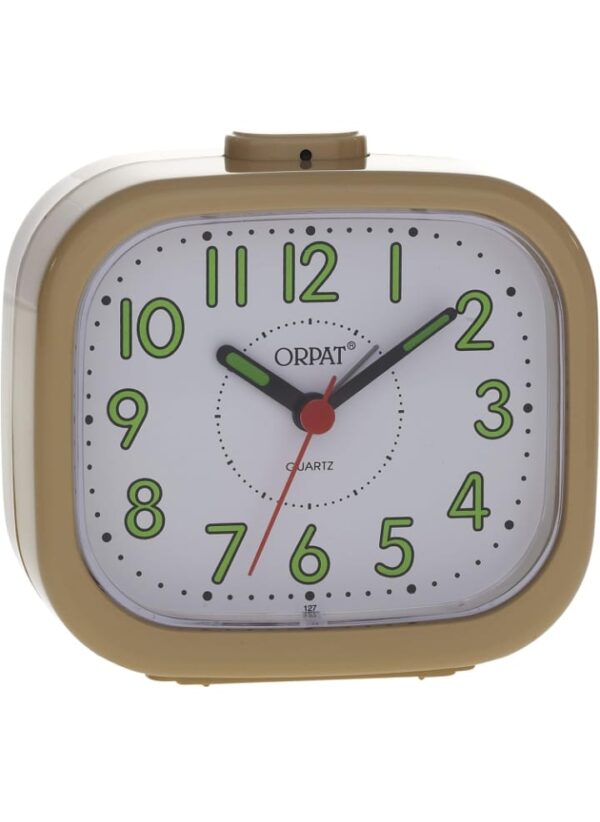 Orpat Beep Abstract Analog Alarm Clock (Gold,Tbb-127)  (3228)