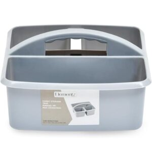 home Plastic Storage Tray Basket with Handle Pantry Jewelry Organizer Basket Bins Desktop Paper Storage for Organization Countertops Cabinets Bedrooms Bathrooms by Nilkamal (3213) MINOR CRACK )