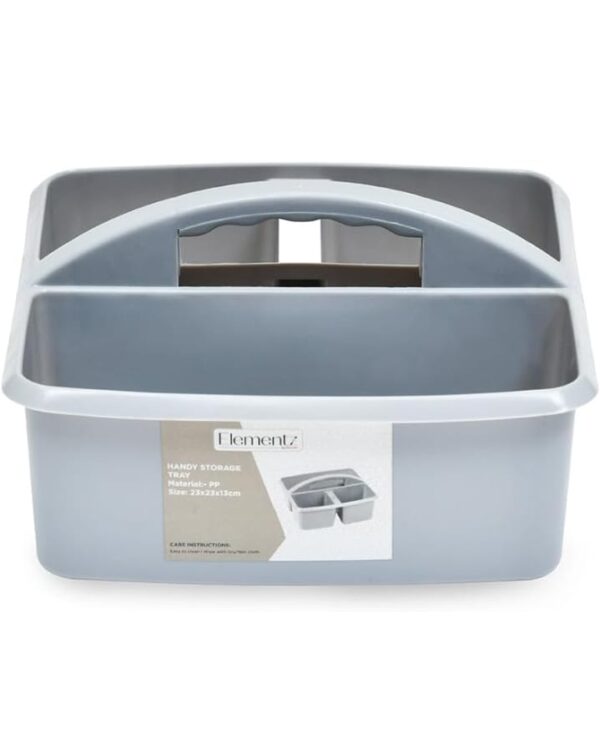 home Plastic Storage Tray Basket with Handle Pantry Jewelry Organizer Basket Bins Desktop Paper Storage for Organization Countertops Cabinets Bedrooms Bathrooms by Nilkamal (3213) MINOR CRACK )