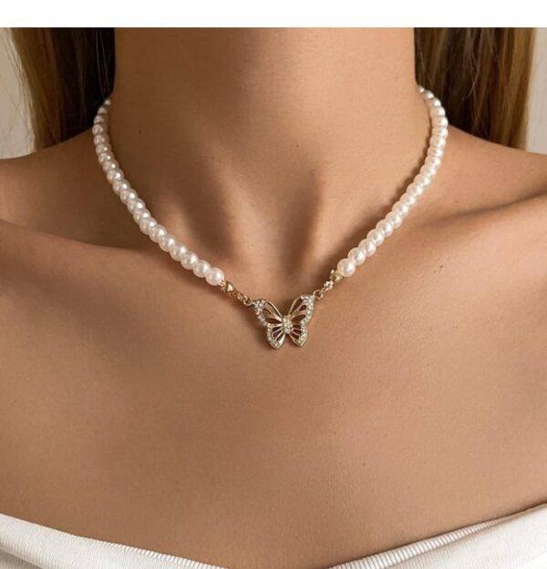 Shining Diva Fashion Stylish Pearl Chain Pendant Necklace for Women and Girls (14570np)( shani10) - Image 2