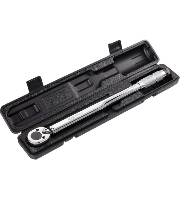 amazon basics 1/2-Inch Drive Click Torque Wrench - 20-150 ft.-lb, 27.1-203.5 Nm - Fixed Square (3100) - Image 3
